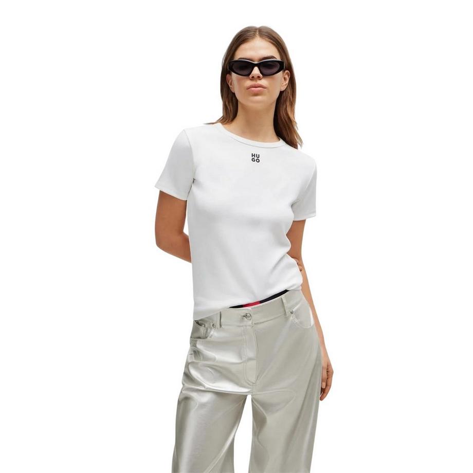 HUGO Regular Fit T-Shirt mit Gesticktem Logo  
