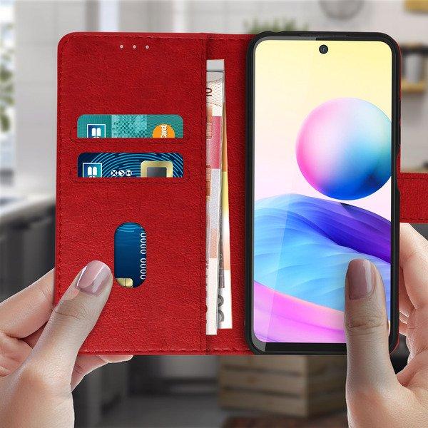 Avizar  Étui Folio Xiaomi Redmi Note 10 5G Rouge 