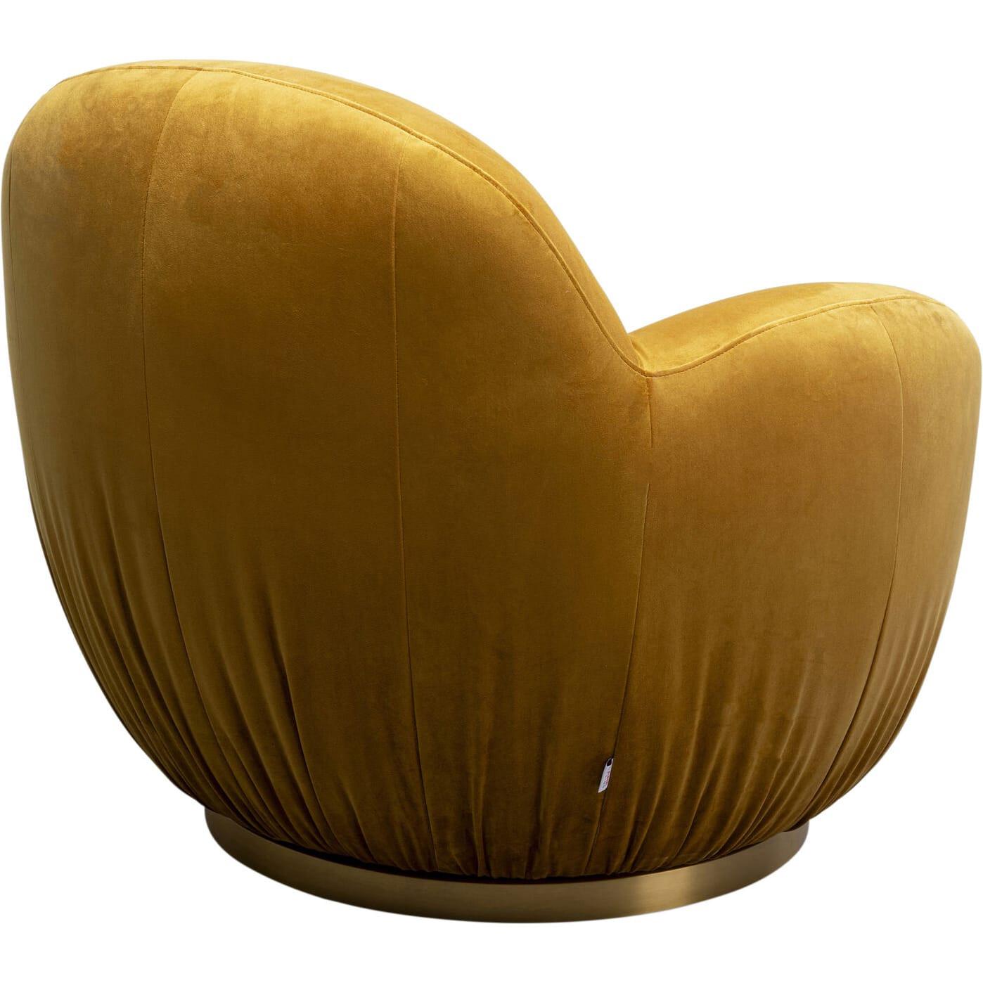 KARE Design Fauteuil pivotant Nube jaune  