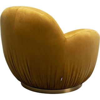KARE Design Fauteuil pivotant Nube jaune  