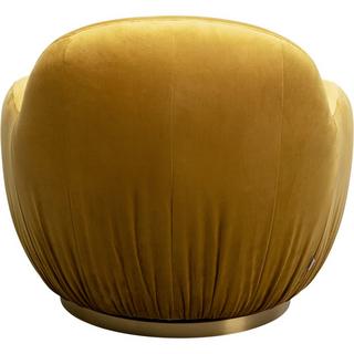 KARE Design Fauteuil pivotant Nube jaune  