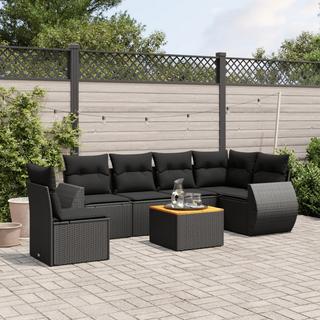 VidaXL Ensemble de canapés de jardin rotin synthétique  