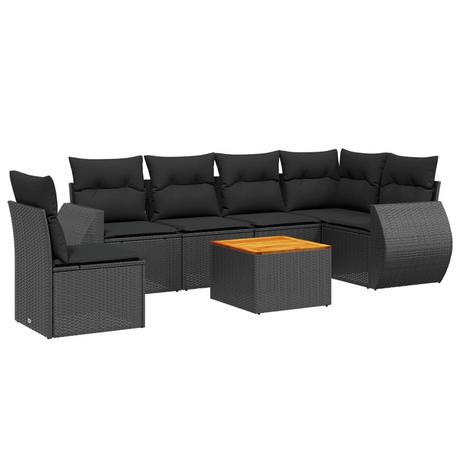 VidaXL set divano da giardino Polirattan  