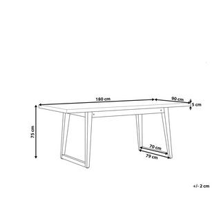 Beliani Tavolo da pranzo da giardino en Cemento fibrorinforzato Industriale ORIA  