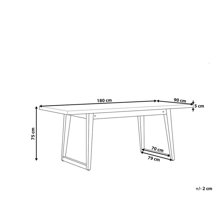 Beliani Table de salle à manger de jardin en Fibre-ciment  ORIA  