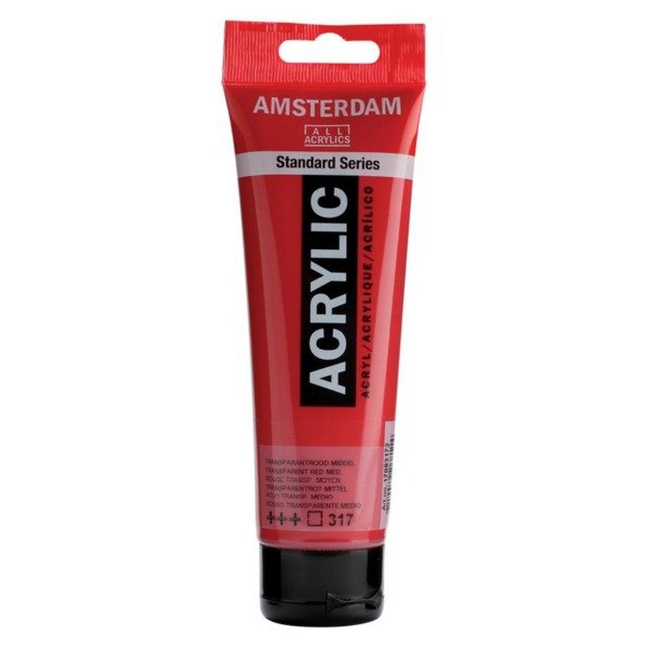 TALENS Acrylfarbe Amsterdam 120ml 17093172 transp.rot m.