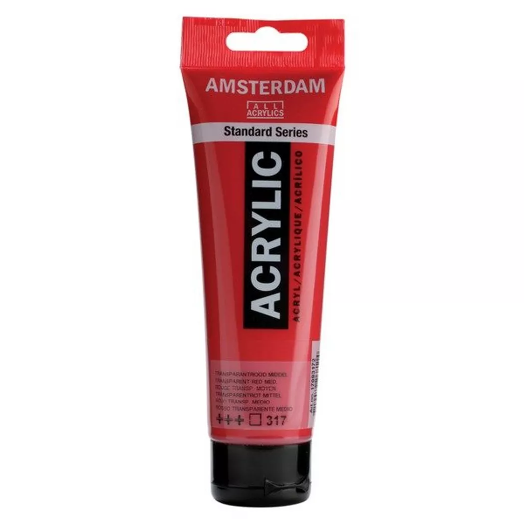 Talens AMSTERDAM Acrylfarbe - Transparentrot mittel