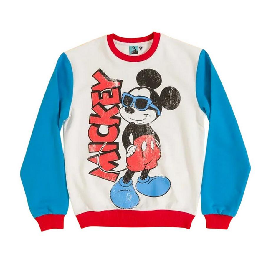 Disney Mickey Mouse Sweatshirt à Blocs de Couleurs  