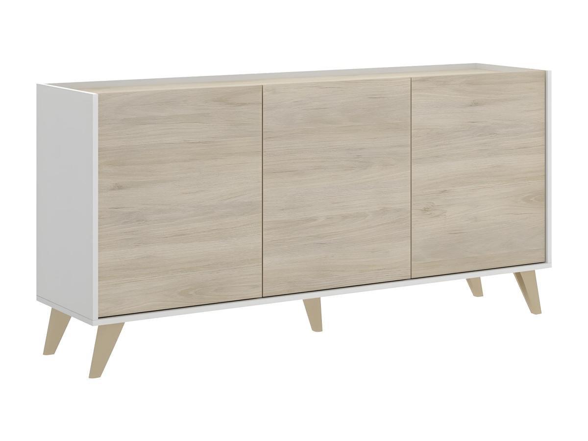 Vente-unique Credenza KOLYMA 3 ante Colore Quercia e Bianco  