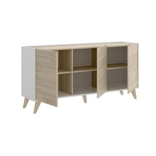 Vente-unique Credenza KOLYMA 3 ante Colore Quercia e Bianco  