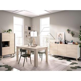 Vente-unique Credenza KOLYMA 3 ante Colore Quercia e Bianco  