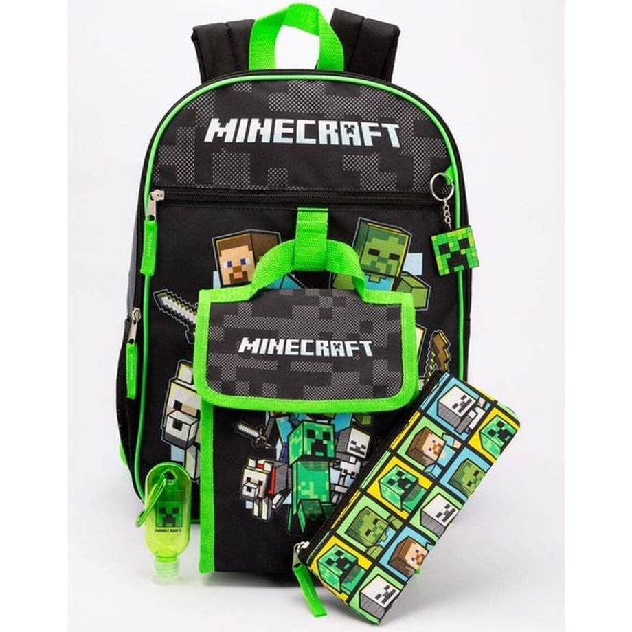 MINECRAFT  Ensemble Sac à dos TIME TO MINE 