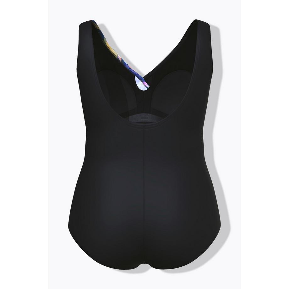 Ulla Popken Maillot de bain Motif feuilles Drapé Bonnets souples  