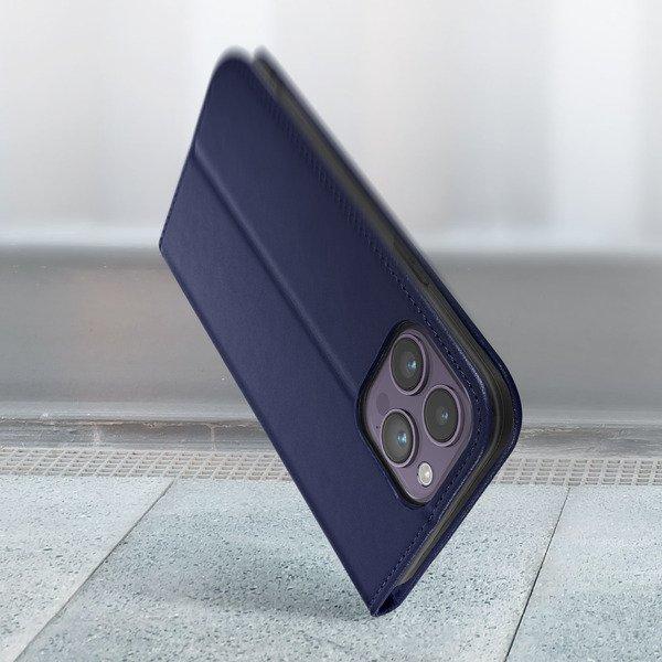 Avizar  Étui iPhone 14 Pro Cuir Bleu Nuit 