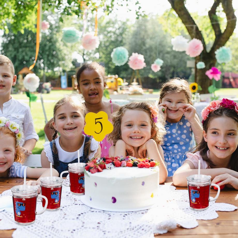 Northix 2er-Set Kindergläser mit Dinosaurier-Motiven  