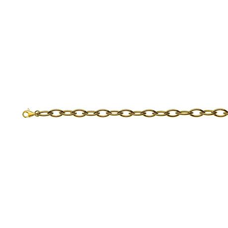 MUAU Schmuck  Collier Navette Gelbgold 750, 7.3x14.2mm, 45cm 