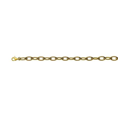 MUAU Schmuck  Navette or jaune 750, 7,3x14,2mm, 45cm 