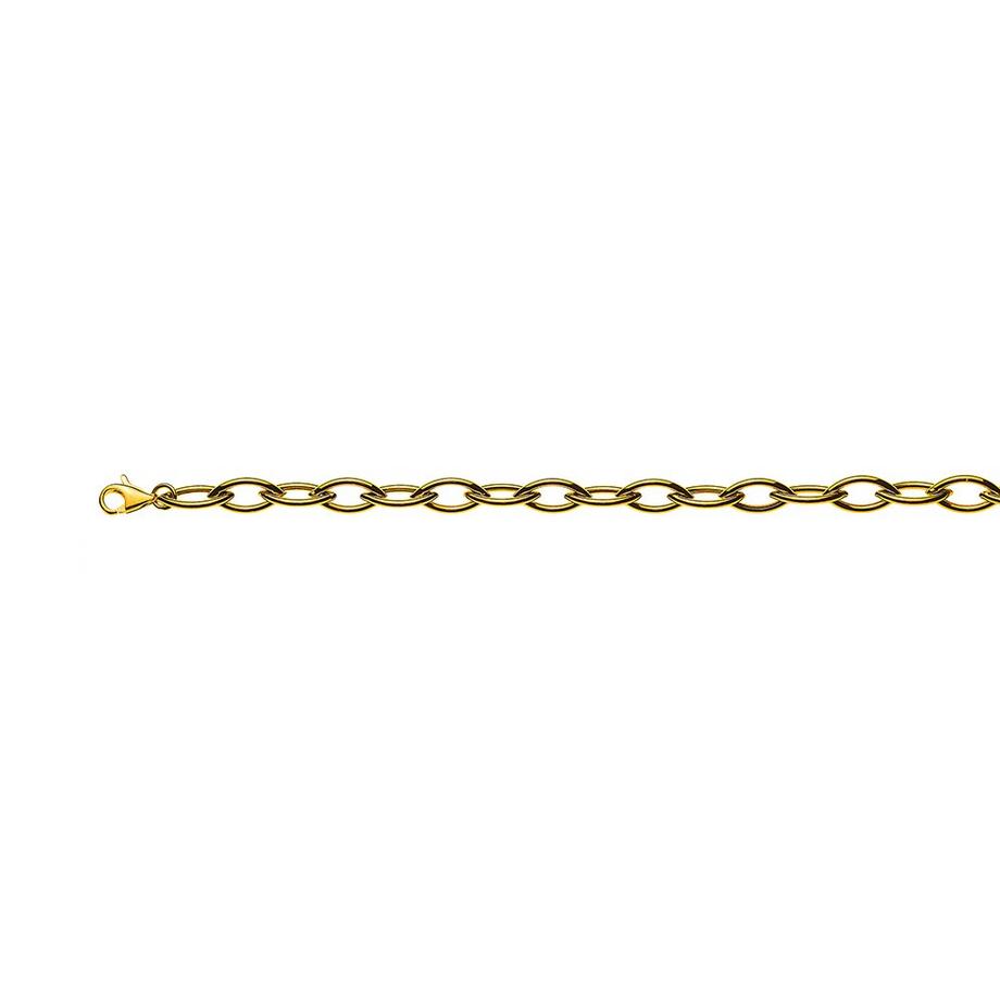 Collier Navette Gelbgold 750, 7.3x14.2mm, 45cm