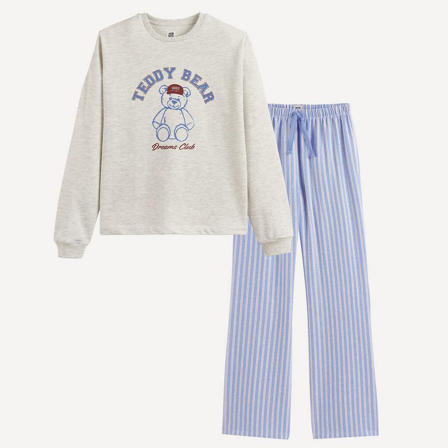 Pyjama avec haut en molleton