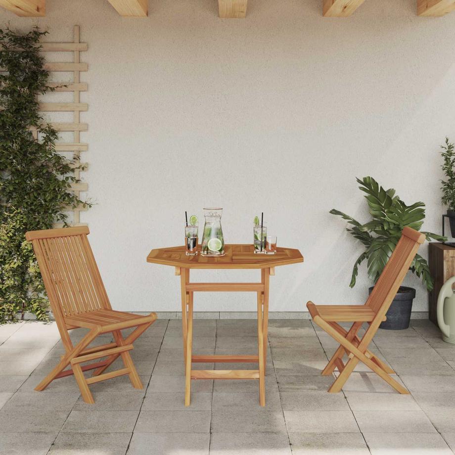 VidaXL Mobili da pranzo da giardino Legno massello di acacia  