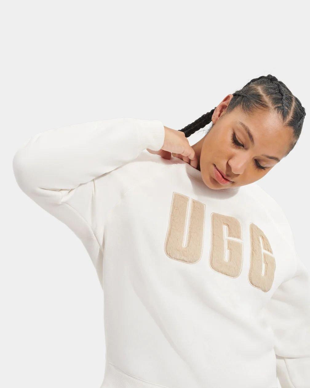 UGG  Madeline Fuzzy Logo Crewneck-M 