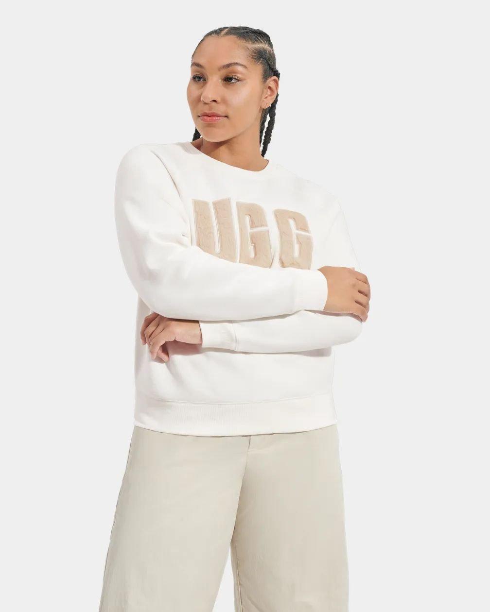 UGG  Madeline Fuzzy Logo Crewneck-M 