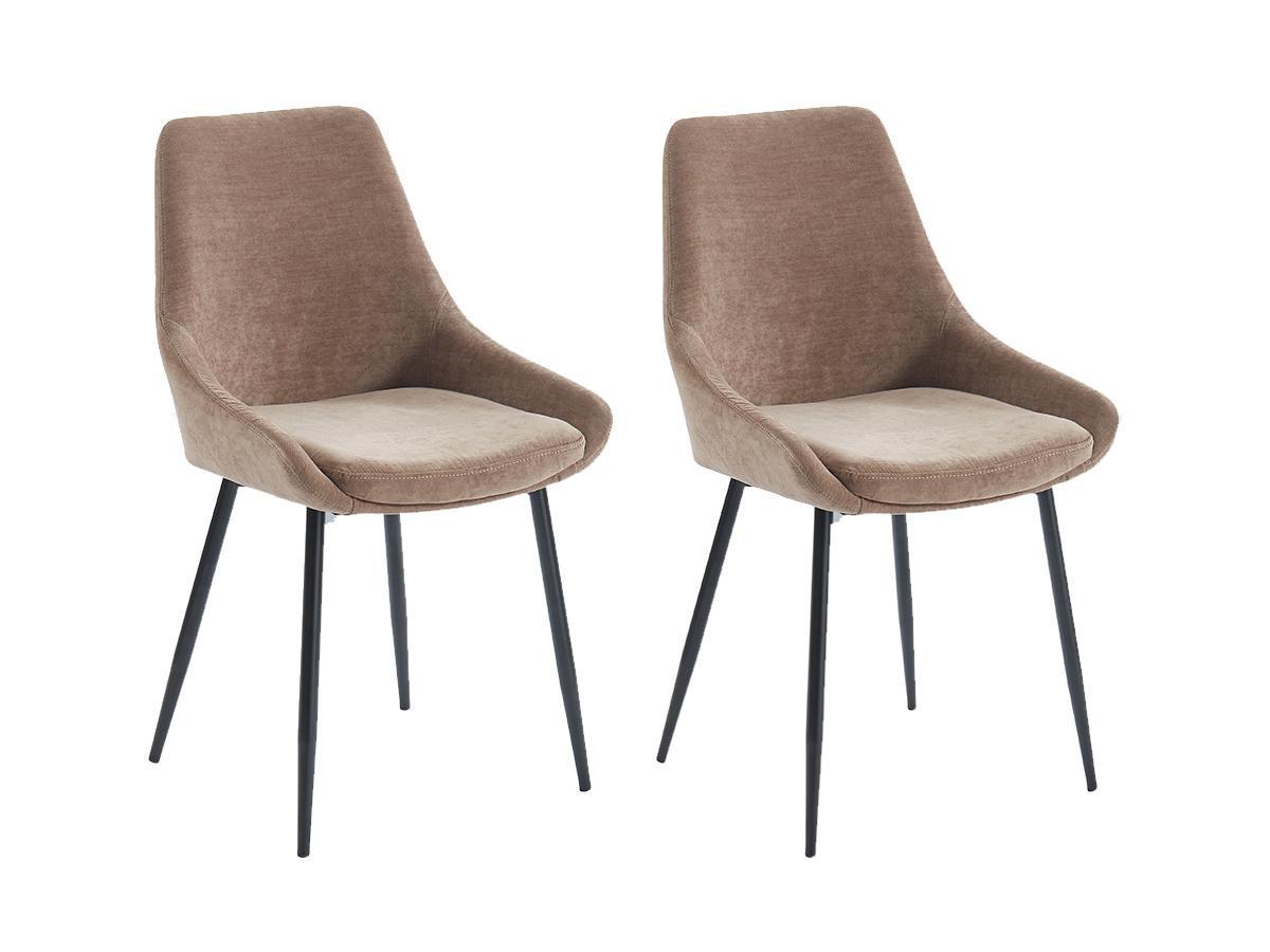 Vente-unique Lot de 2 chaises MASURIE Tissu  