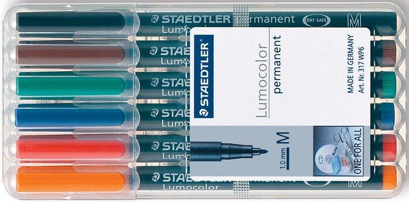 STAEDTLER STAEDTLER Lumocolor permanent M 317-WP6 6 Farben assortiert  