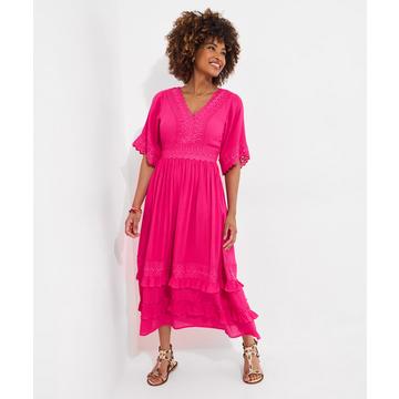 PETITE Boho-Maxikleid mit Spitzenbesatz