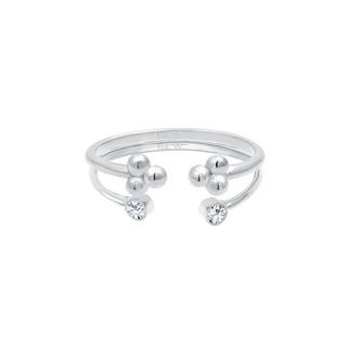 Elli  Ring Kristall Kugel Elegant Offen Ring Set 