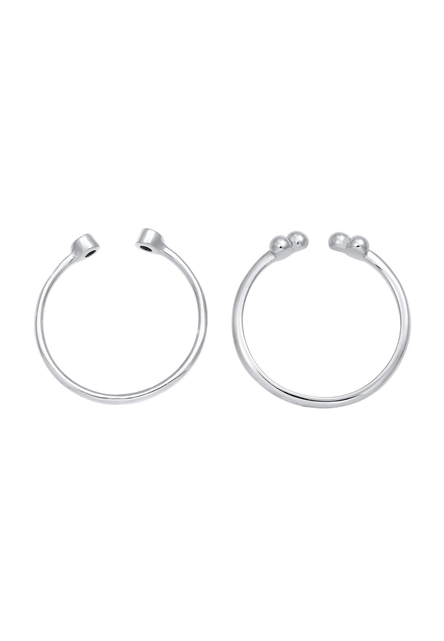 Elli  Ring Kristall Kugel Elegant Offen Ring Set 