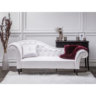 Beliani Chaise longue versione sinistra en Pelle sintetica Glamour LATTES  