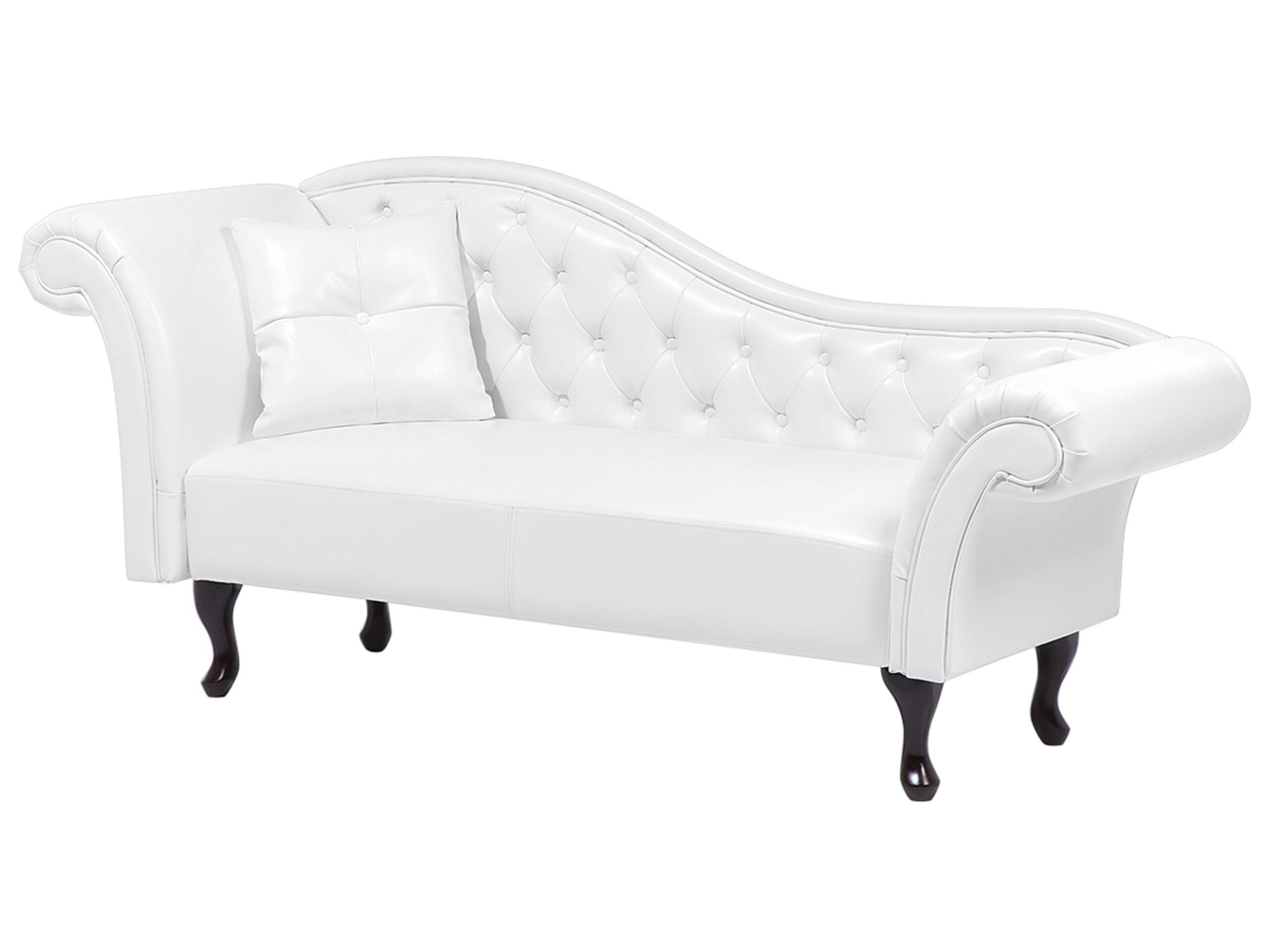 Beliani Chaise longue côté gauche en Cuir PU Glamour LATTES  