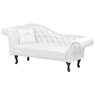 Beliani Chaise longue côté gauche en Cuir PU Glamour LATTES  