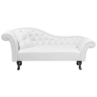 Beliani Chaise longue côté gauche en Cuir PU Glamour LATTES  