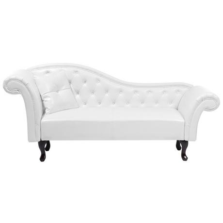 Beliani Chaise longue versione sinistra en Pelle sintetica Glamour LATTES  