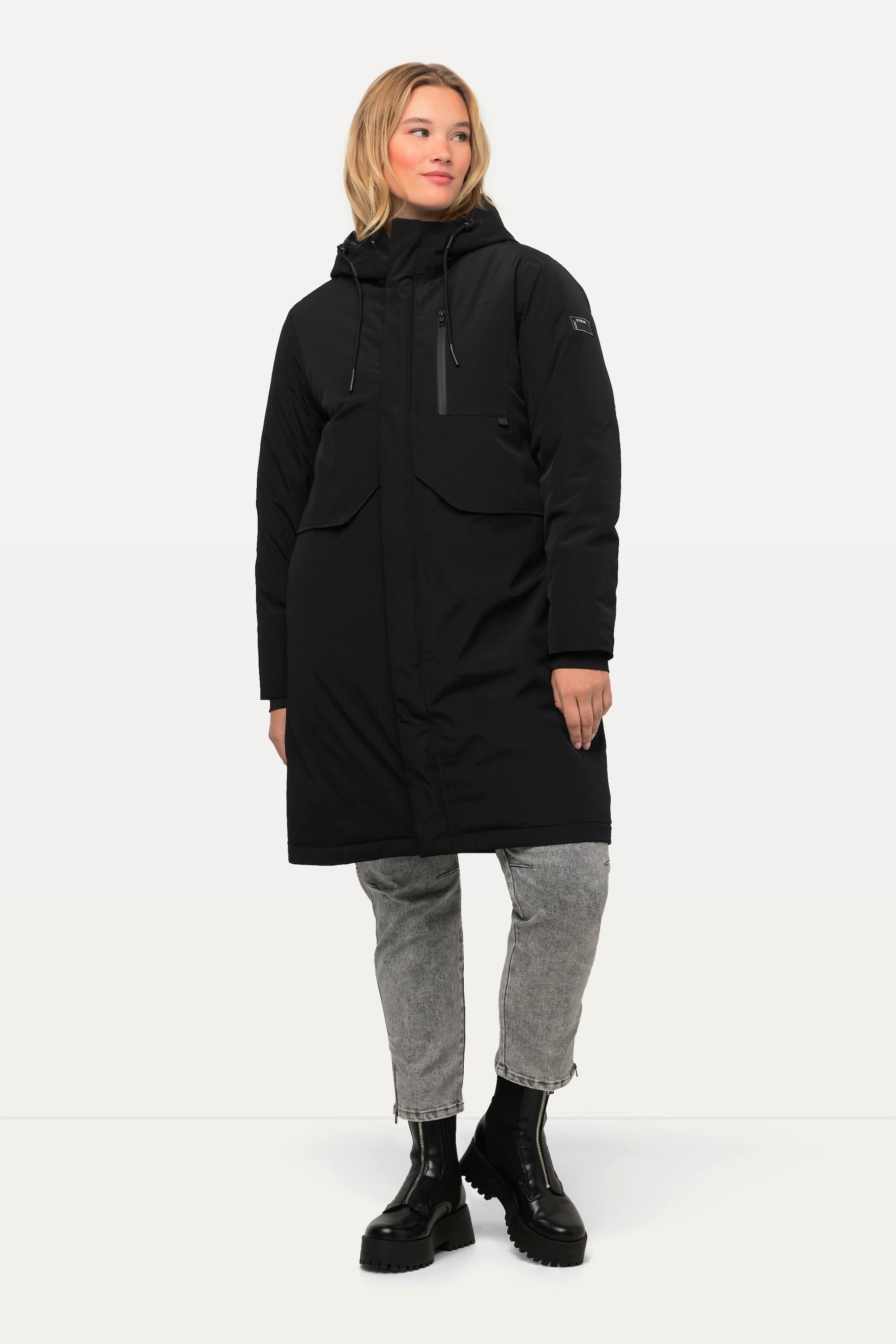 Ulla Popken HYPRAR Cappotto funzionale impermeabile con cerniera a cursore doppio  