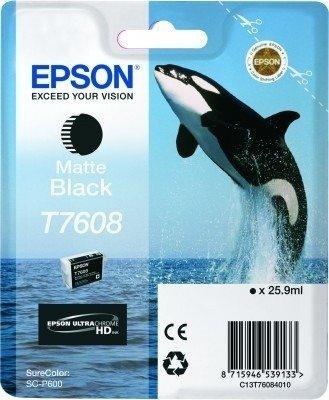 Image of EPSON EPSON Tintenpatrone matte schwarz T760840 SureColor P 600 25,9ml - ONE SIZE