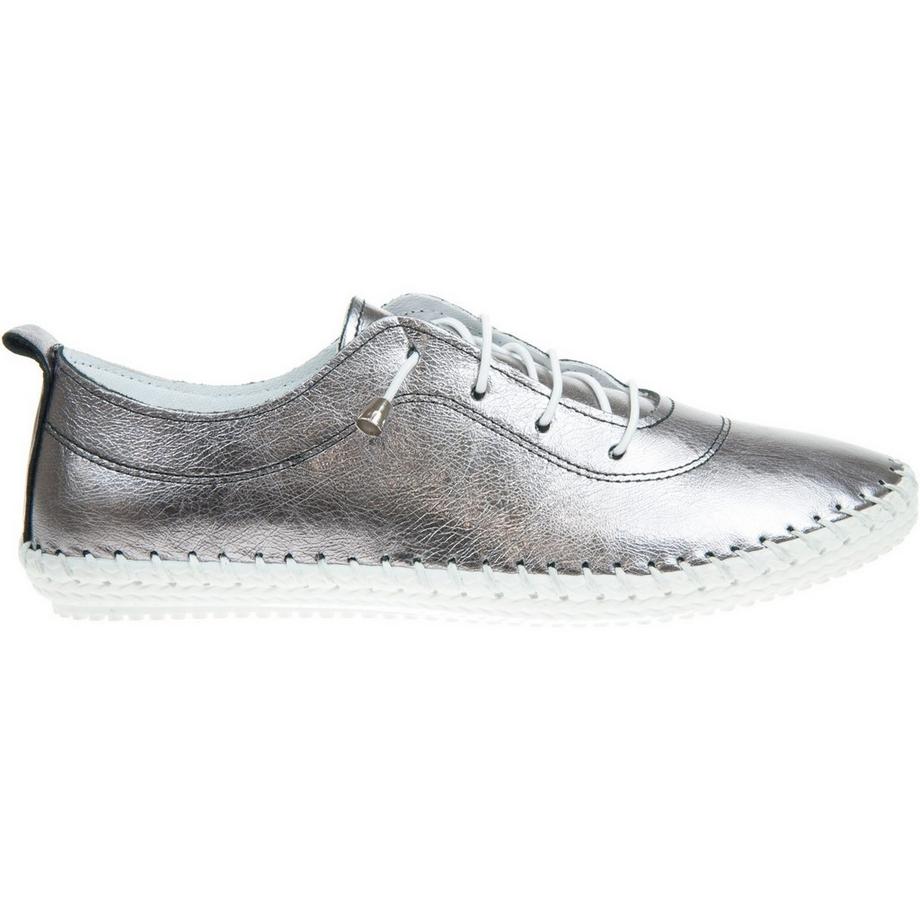 Lunar St Ives Scarpe Stringate in Pelle Metallizzata  