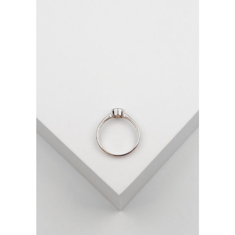 MUAU Schmuck  Bague en or blanc 750 zircone 