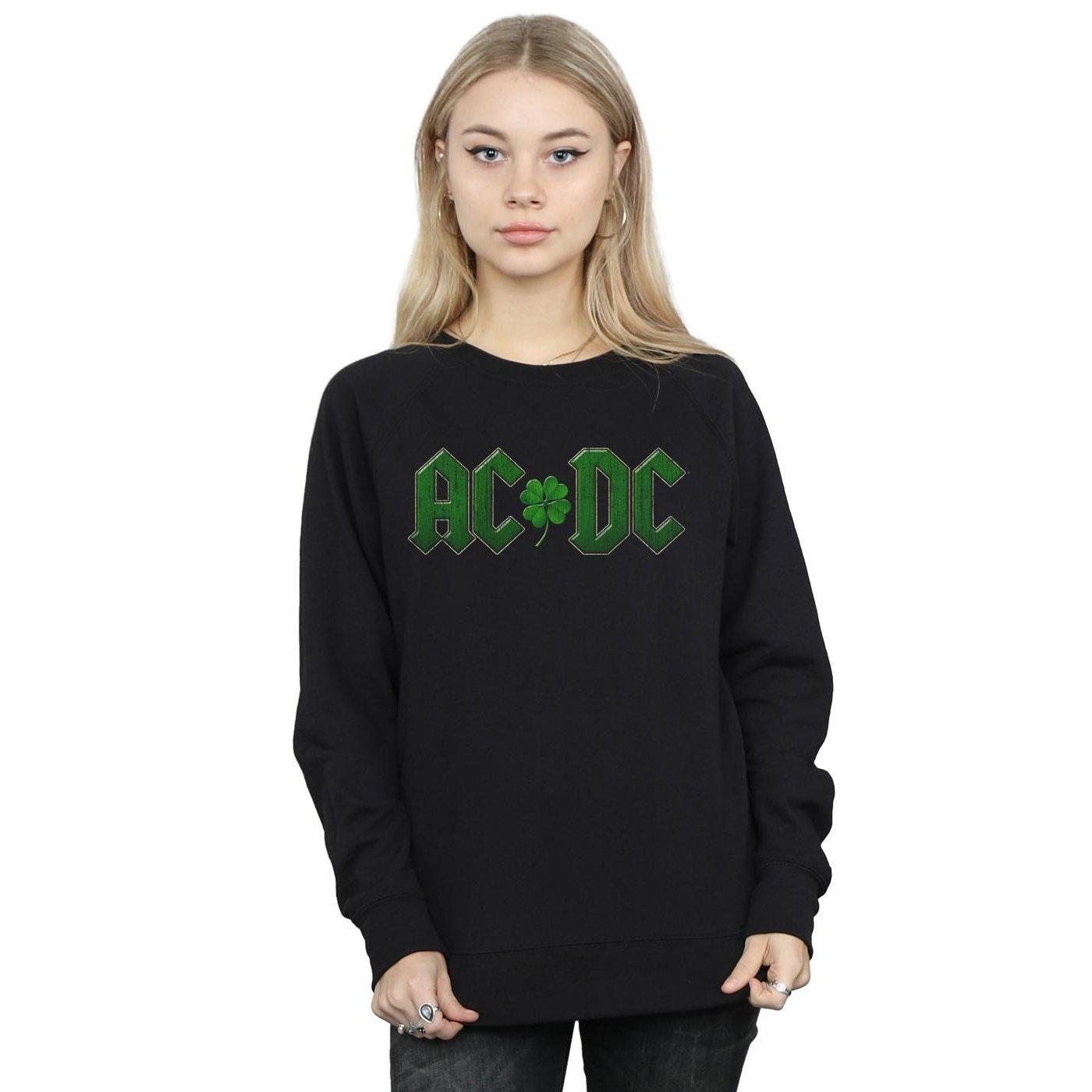 AC/DC ACDC Shamrock Logo Print Sweatshirt  