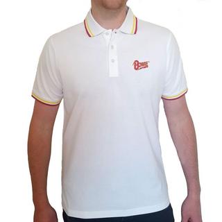 David Bowie Logo Gestreiftes Poloshirt  