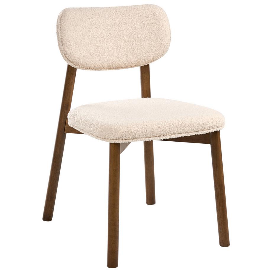 Beliani Lot de 2 chaises de salle à manger en Bouclé Rétro MILLS  