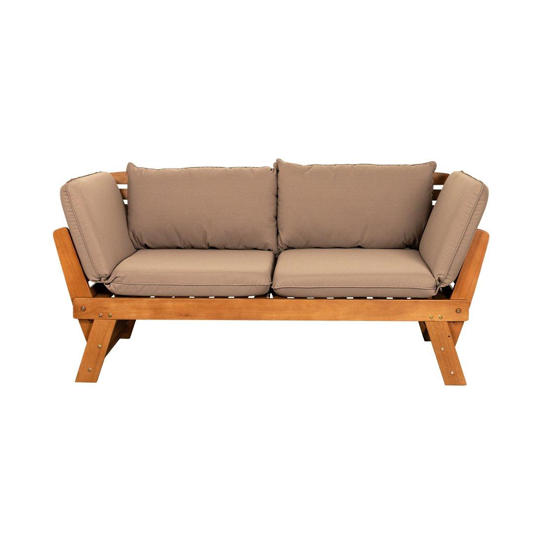 Contini 2er Sofa mit Kissen Taupe  