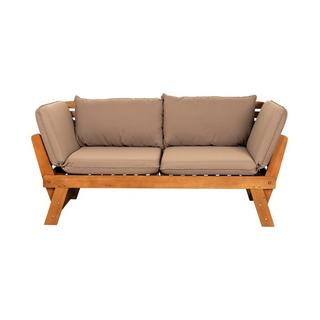 Contini 2er Sofa mit Kissen Taupe  