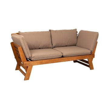 2er Sofa mit Kissen Taupe