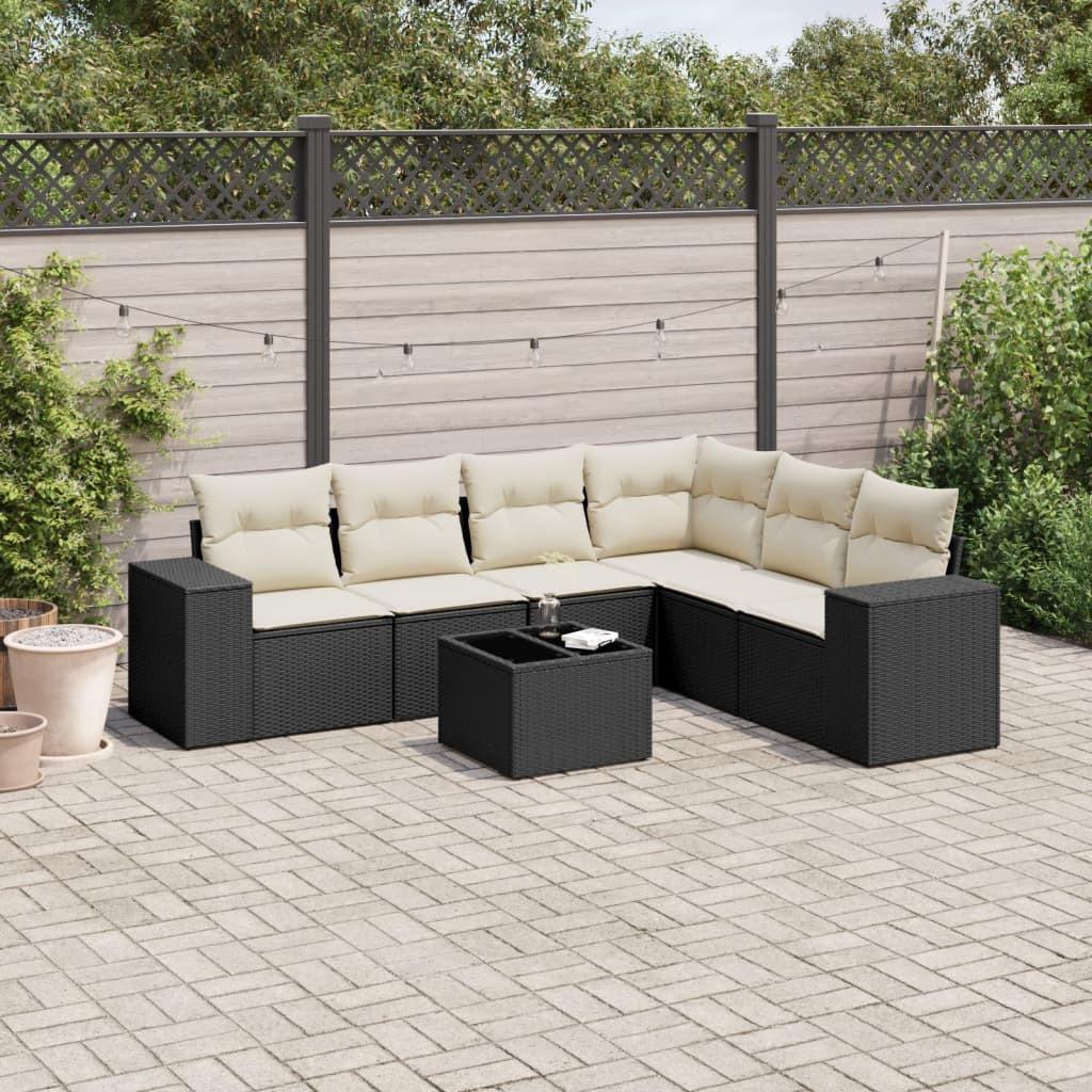 VidaXL set divano da giardino Polirattan  