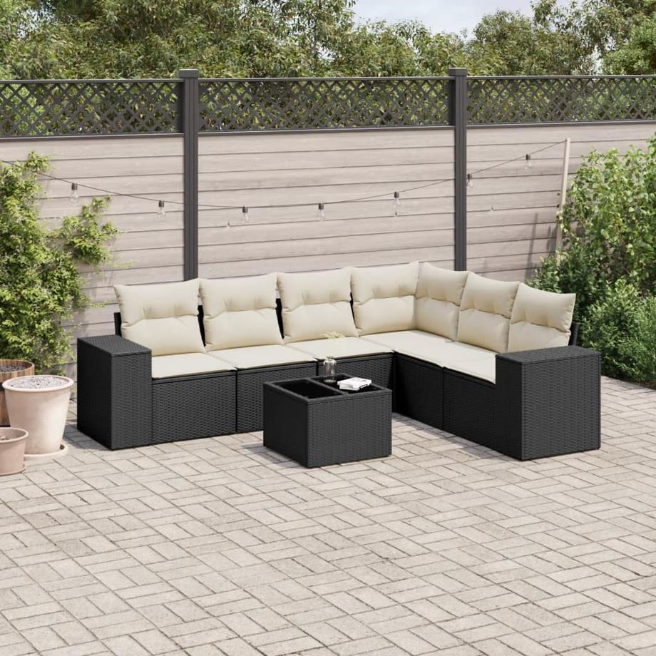 VidaXL Ensemble de canapés de jardin rotin synthétique  