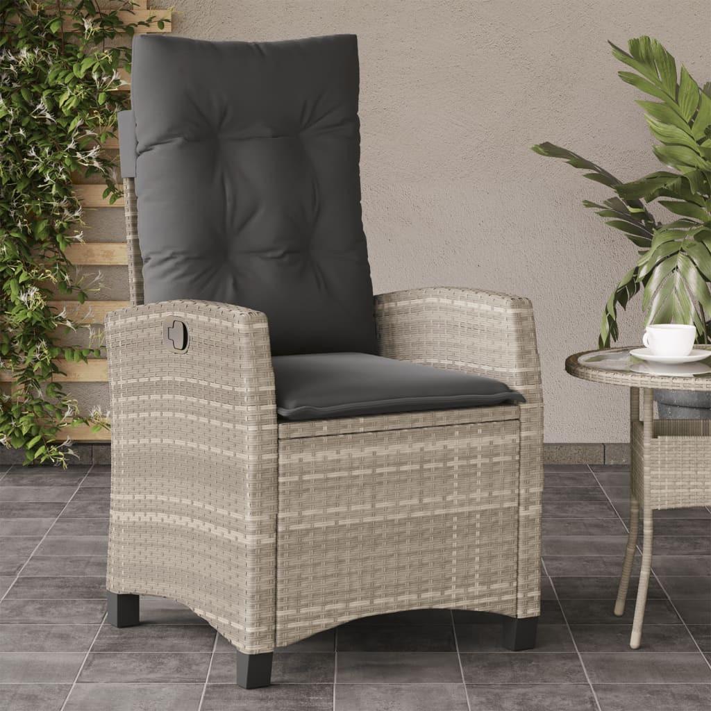 VidaXL Chaise de jardin inclinable rotin synthétique  