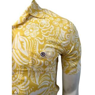 Serge Blanco Camicia Maniche Corte Fantasia Floreale  